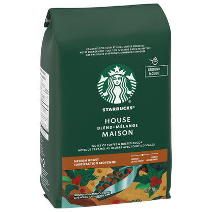 STARBUCKS House Blend Roast Ground Coffee, Medium Roast, Smooth And Balanced, Made With 100 Percent Arabica Beans, For Use With Drip Coffee Makers, Pour-overs, And French Presses, 793 g 🍁 All In One Marketplace Canada