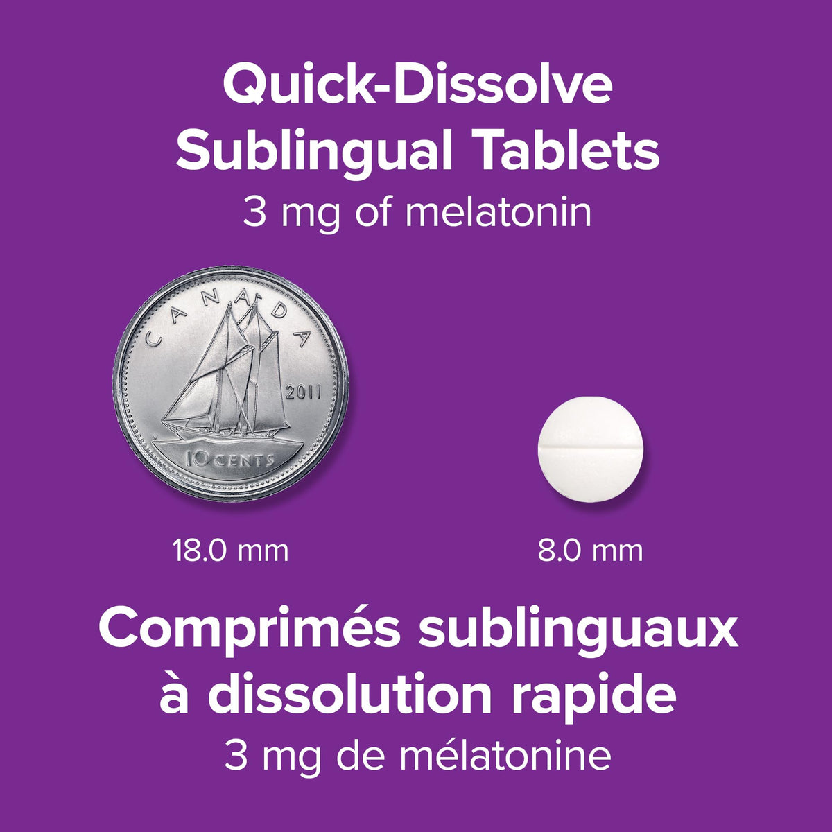 Webber Naturals Melatonin 3 mg, 180 Quick Dissolve Tablets, For Sleep Support 🍁 All In One Marketplace Canada