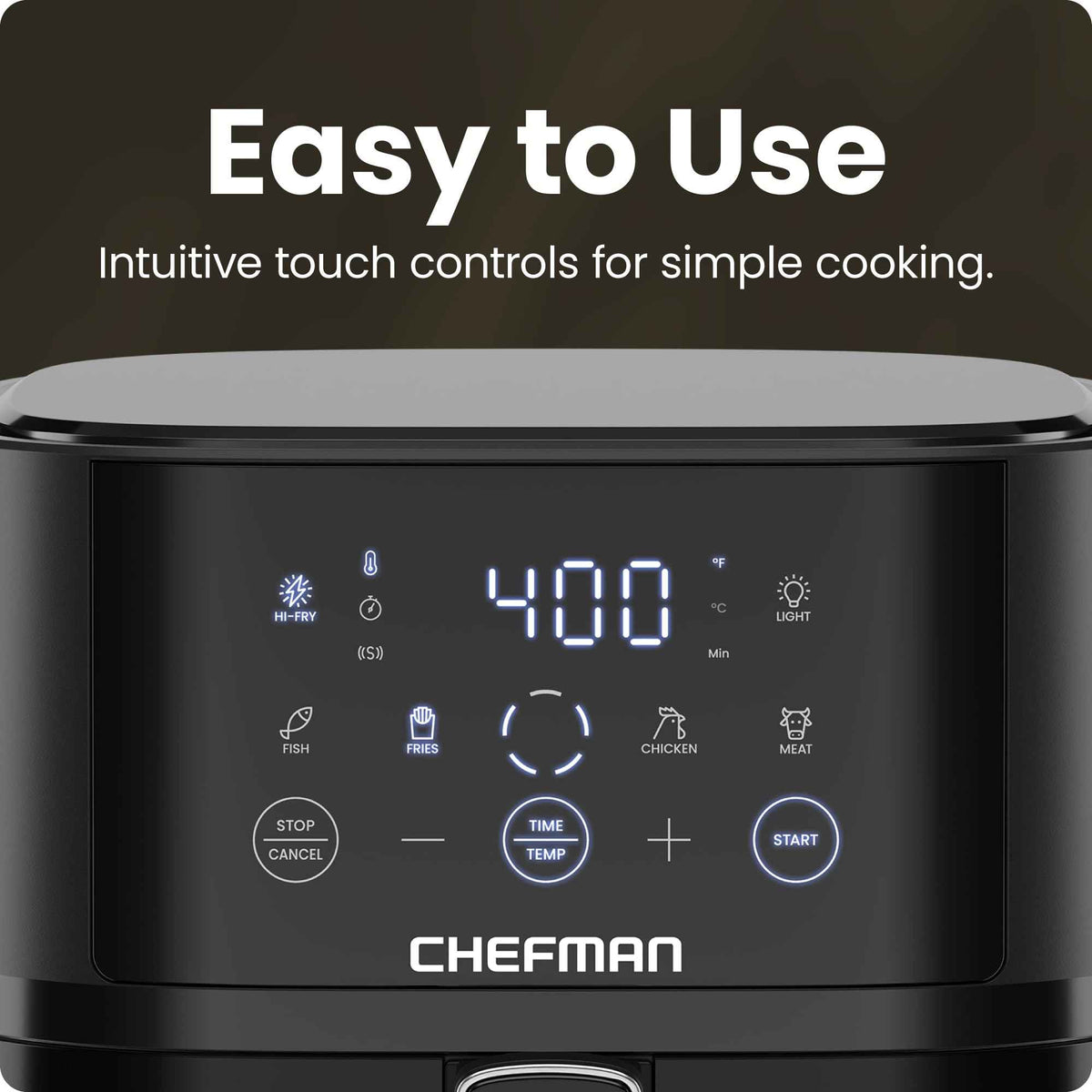 Chefman Air Fryer – 4 QT Compact Airfryer for Quick & Easy Meals, Features Hi-Fry Technology for Extra Crisp, Easy-View Window, Touch Controls with 4 Presets, Nonstick & Dishwasher Safe Basket - Black 🍁 All In One Marketplace Canada