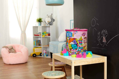 MEGA BLOKS First Builders Toddler Blocks Toys Set, Big Building Bag Collection with 80 Pieces and Storage, Pink, Ages 1+ Years 🍁 All In One Marketplace Canada