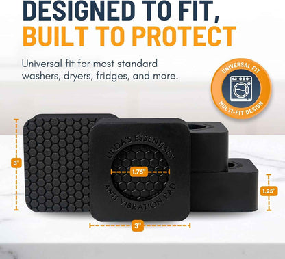 Anti Vibration Pads Washing Machine and Dryer (Set of 4) - Universal Washer Anti Vibration Pads with HexiGrip™ - Washing Machine Accessories & Leveling Pads - Vibration Dampening Mat 🍁 All In One Marketplace Canada