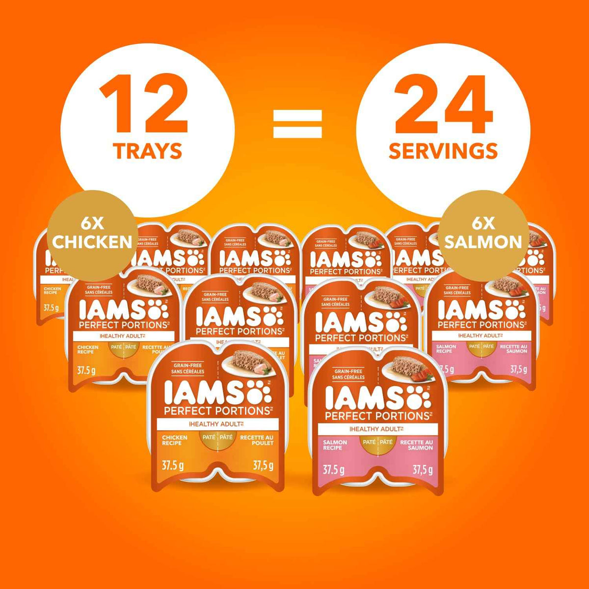 IAMS Perfect Portions Adult Wet Cat Food, Chicken Flavour, 75g (12 Pack) 🍁 All In One Marketplace Canada