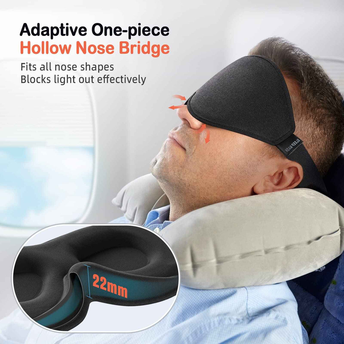 LitBear Sleep Mask for Side Sleeper Women Men, Eye Mask for Sleeping Light Blocking, 3D Contoured Cup Sleeping Mask, Soft Breathable Sleep Eye Mask with Adjustable Elastic Strap for Flight Nap 🍁 All In One Marketplace Canada