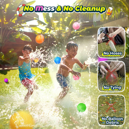 12Pcs Reusable Water Balloons, Pool Beach Water Toys for Boys and Girls, Outdoor Summer Toys for Kids Ages 3-12, Magnetic Water Ball for Outdoor Activities 🍁 All In One Marketplace Canada