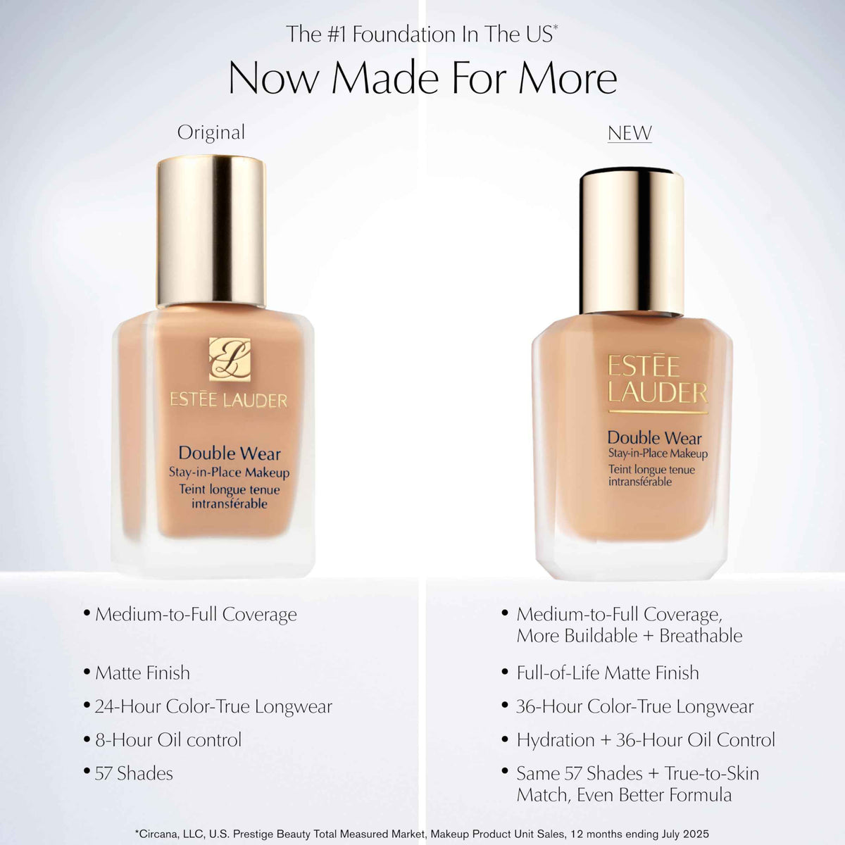 Estée Lauder Double Wear Stay-in-Place 24-Hour Long-Wear Matte Foundation, 30 ml, 1C1 Cool Bone 🍁 All In One Marketplace Canada