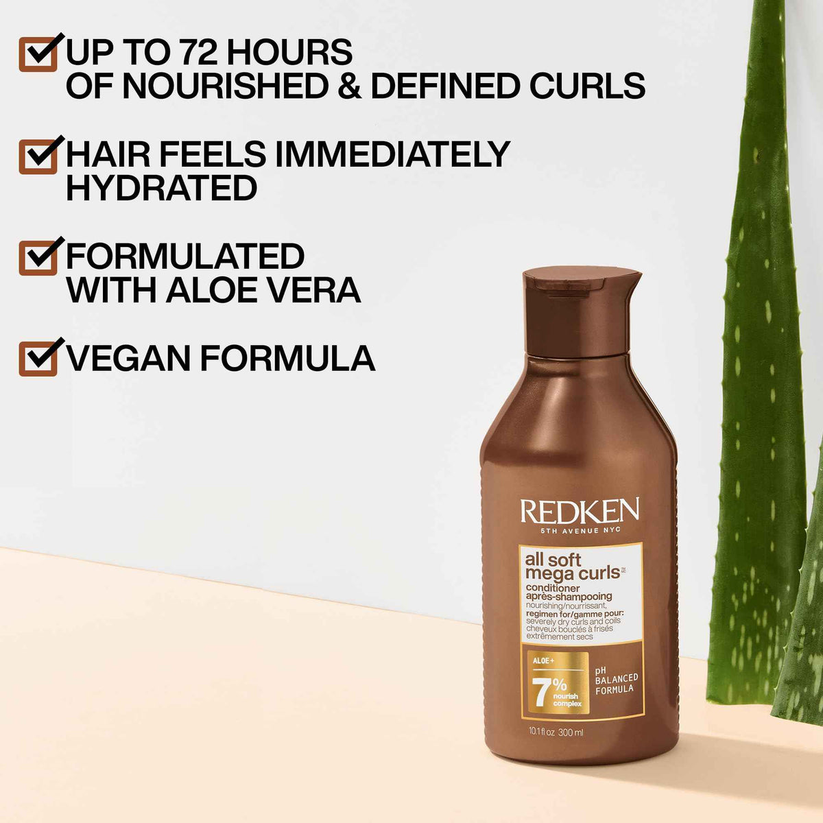 Redken All Soft Mega Curls Conditioner, For Extremely Dry Hair, For Curly & Coily Hair, Nourishes & Softens Severely Dry Hair, With Aloe Vera, 300 ML 🍁 All In One Marketplace Canada