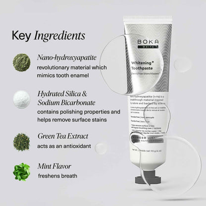 Boka Fluoride Free Toothpaste, Nano Hydroxyapatite Toothpaste, Appropriate for Sensitive Teeth, for Adult, Kids Oral Care - Whitening * Refresh Mint, 4 Fl Oz (113g) 3Pk 🍁 All In One Marketplace Canada