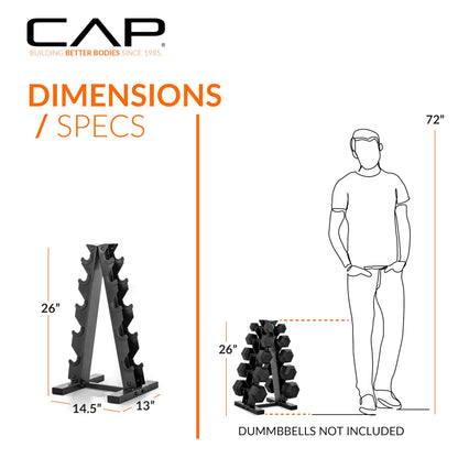 CAP Barbell A-Frame Dumbbell Hand Weight Vertical Storage Rack - Carbon 🍁 All In One Marketplace Canada