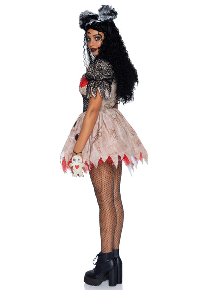 Leg Avenue Women's Deadly Voodoo Doll Halloween Costume, Multicolor, Medium/Large