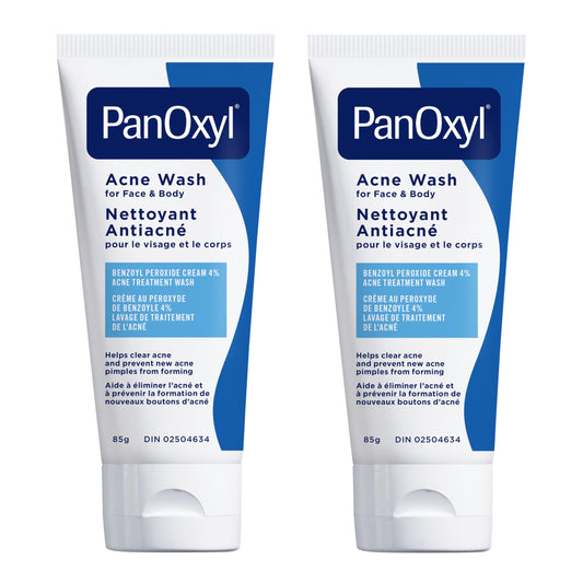 PanOxyl Acne Wash, 4% Benzoyl Peroxide, For Face & Body, 85g, Pack of 2 🍁 All In One Marketplace Canada