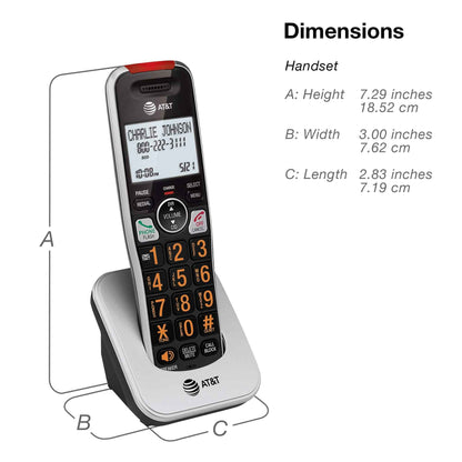 AT&T BL102-3 DECT 6.0 3-Handset Cordless Phone for Home with Answering Machine, Call Blocking, Caller ID Announcer, Audio Assist, Intercom, and Unsurpassed Range, Silver/Black 🍁 All In One Marketplace Canada