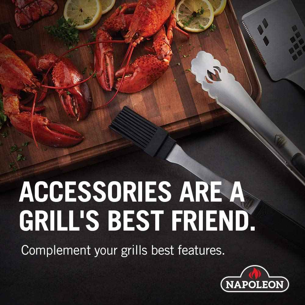 Napoleon BBQ Grill Mat - BBQ Grill Accessory, Safety Product, Non-Slip, Diamond Plate Pattern, Grey, Stylish, Protect Your Decking, Fits BBQ Grills Prestige PRO 500 Size and Smaller (68001) 🍁 All In One Marketplace Canada