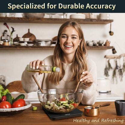 Vitafit 33lb/15kg Digital Food Scale in High Precision 0.1oz/1g, Our Own Kitchen Scale Professional Factory Since 2001, Scale Grams for Cooking & Baking, LED, 3*AAA Battery, Spray Silver Black 🍁 All In One Marketplace Canada