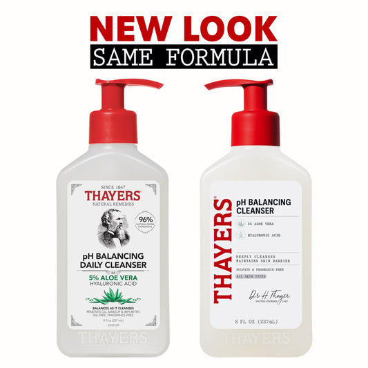 THAYERS pH Balancing Daily Cleanser, Face Wash with Aloe Vera, Gentle and Hydrating Skin Care for Dry, Oily, or Acne Prone Skin, 237ml 🍁 All In One Marketplace Canada