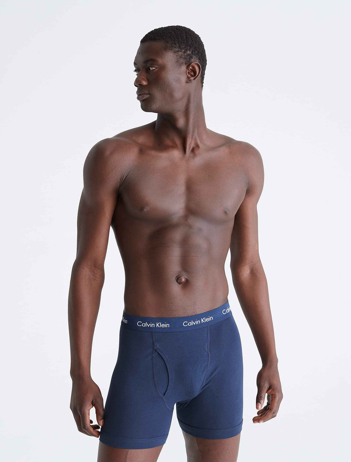 Calvin Klein Men's Cotton Stretch 7-Pack Boxer Brief, 3 Black, 2 Blue Shadow, 2 Cobalt Water, Large 🍁 All In One Marketplace Canada