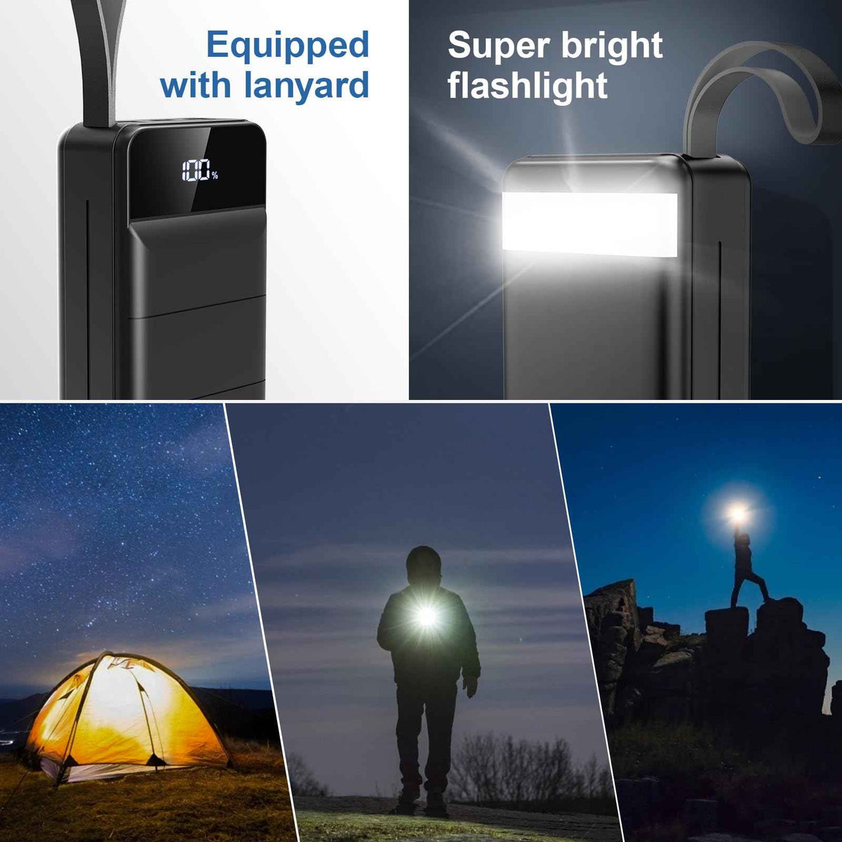 PowerBank 60000mAh Fast Charging,Battery Pack 22.5W Power Bank with USB C, Portable Charger,4 Outputs and 2 Inputs LED Display Compatible with Android Tablets iPhone etc. 🍁 All In One Marketplace Canada