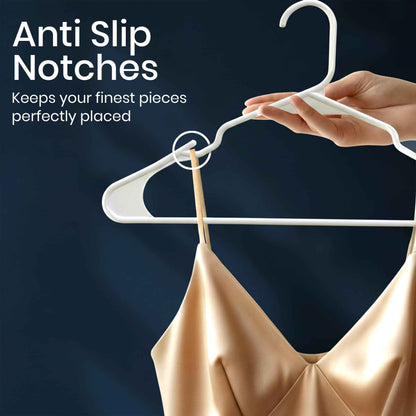 Utopia Home Plastic Hangers, 30 Pack, Clothes Hangers with Shoulder Grooves, Durable Space Saving Coat Hanger for Shirts, Pants, Skirts, Jackets, Blouses, Dresses and Everyday Wardrobe Use (White) 🍁 All In One Marketplace Canada