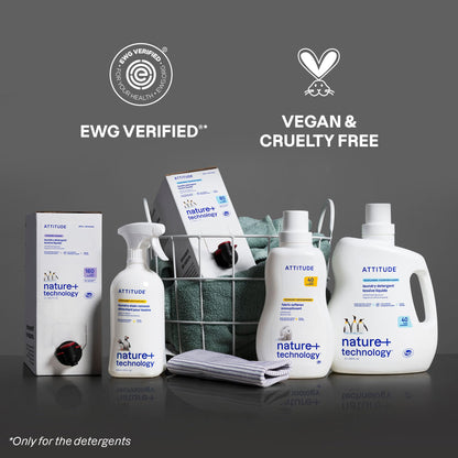 ATTITUDE Liquid Laundry Detergent Refill, EWG Verified, HE Compatible, Plant-Based & Vegan, Natural Laundry Soap, Made in Canada, Citrus Zest Scent, 160 Loads, 4 Liters 🍁 All In One Marketplace Canada