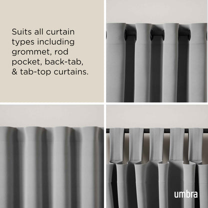 Umbra Twilight Curtain Rod Set – Wrap Around Design Ideal for Blackout or Room Darkening Panels, 30 to 84 Inches, Black 🍁 All In One Marketplace Canada