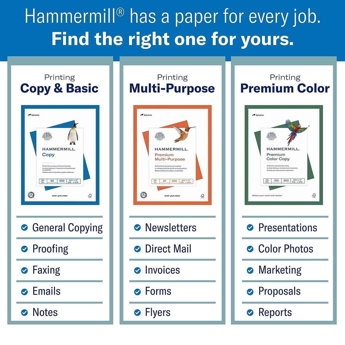 Hammermill Printer Paper, Laser Print Copy Paper, 32lb, 8.5 x 11, Letter, 98 Bright - 1 Pack / 500 Sheets (104646R) 🍁 All In One Marketplace Canada