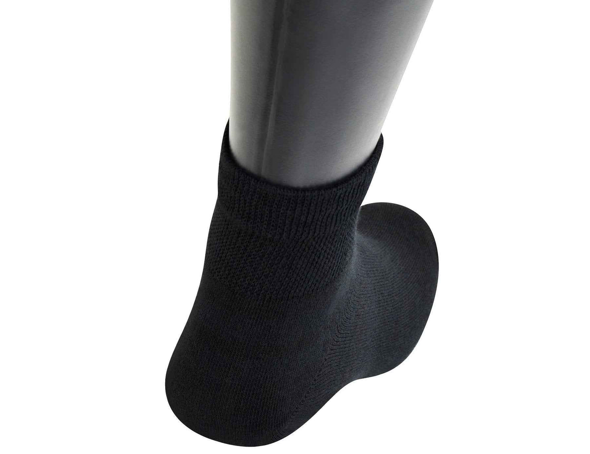 Yomandamor 5 Pairs Mens Bamboo Blend Cotton Ankle Extra-Wide Diabetic Socks with Seamless Toe(Size:10-13)(black) 🍁 All In One Marketplace Canada