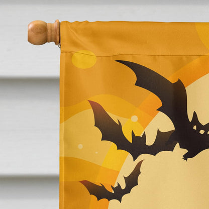 Caroline's Treasures BB4334CHF Halloween Poodle Silver Flag Canvas House Size, Large, Multicolor