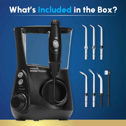 Waterpik Aquarius Water Flosser For Teeth Cleaning, Gums, Braces, Dental Care, Electric Power With 10 Settings, 7 Tips For Multiple Users & Needs, CDA Validated, Black WP-662, Packaging May Vary 🍁 All In One Marketplace Canada