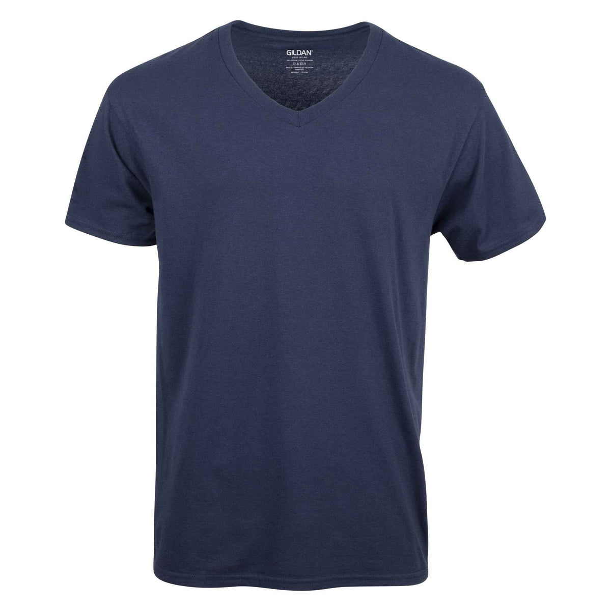 Gildan Men's V-Neck T-Shirts, Multipack, Style G1103, Navy/Heather Navy/Indigo Blue (5-Pack), Large 🍁 All In One Marketplace Canada
