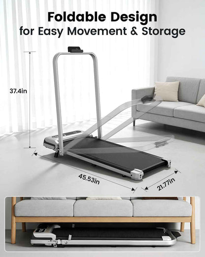 Yagud Walking Pad with 8% Incline, 3 in 1 Treadmill for Home & Office, 2.5HP Under Desk Treadmill with Handle, Portable Treadmill with Remote Control & Led Display, No Installation 🍁 All In One Marketplace Canada