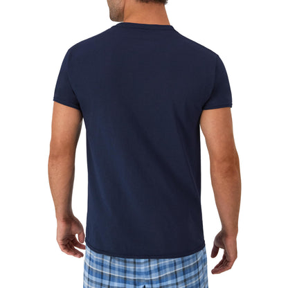 Hanes Men's Pocket Undershirt Pack, Cotton Crew Neck T-Shirt, Moisture Wicking Tee, Assorted 6-Pack, Grey Heather, Black, Hiker Green Heather, White, Navy, Blue Heather, X-Large 🍁 All In One Marketplace Canada