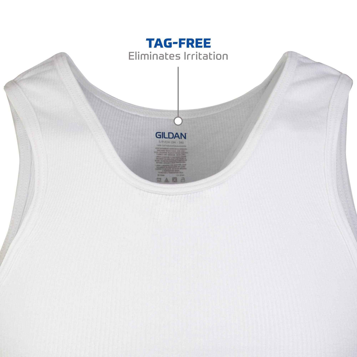 Gildan Men's A-Shirt Tanks, Multipack, Style G1104, White, Large 🍁 All In One Marketplace Canada