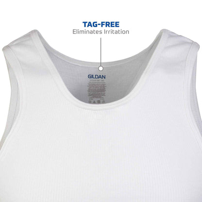 Gildan Men's A-Shirt Tanks, Multipack, Style G1104, White, Large 🍁 All In One Marketplace Canada