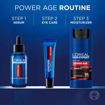 L'Oréal Paris Men Expert Power Age XXL 24 HR Hydrating Face Moisturizer for Men with Hyaluronic Acid & Vitamins, For Dry & Aging Skin, Fights Signs & Look of Aging, 100 mL 🍁 All In One Marketplace Canada