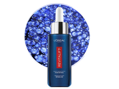 L'Oreal Paris 0.3% Pure Retinol Serum for Face, Night Serum Visibly Reduces the Look of Deep Wrinkles & Smoothes Texture, Revitalift Derm Intensives, 30ml 🍁 All In One Marketplace Canada