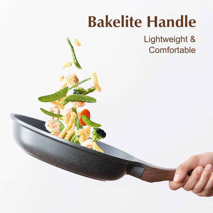 SENSARTE 12.5 Inch Nonstick Frying Pan Skillet, Swiss Granite Coating Omelette Pan, Healthy Stone Cookware, PFOA Free 🍁 All In One Marketplace Canada