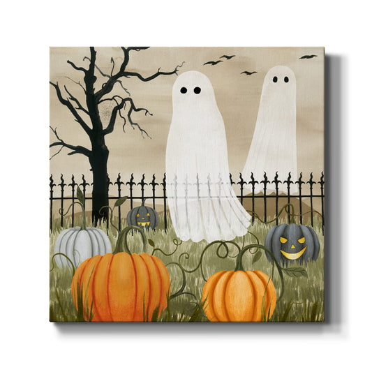 Renditions Gallery Modern Canvas Wall Art Pictures for Office Decorations Halloween Hunted Pumpkin Patch Premium Wall Hanging Wooden Artwork for Livingroom Kitchen Paintings - 32"X32" LT508