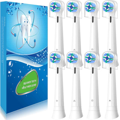 8 Pack Replacement Toothbrush Heads Compatible with Oral B iO, Brush Heads for Oral-B iO 2/3/4/5/6/7/8/9/10/7G Series, with Covers, White 🍁 All In One Marketplace Canada