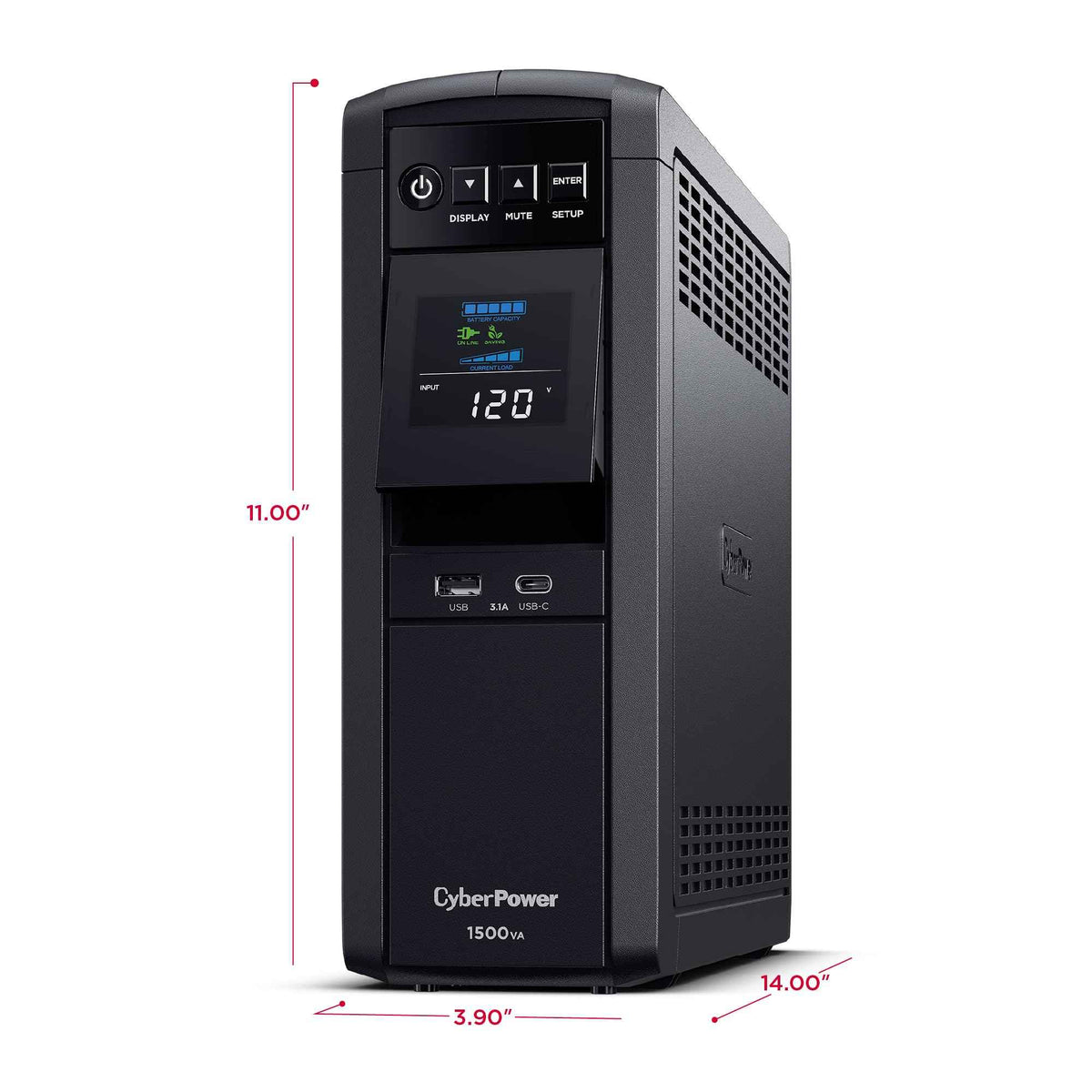 CyberPower CP1500PFCLCD PFC Sinewave UPS System, 1500VA/1000W, 12 Outlets, AVR, Mini Tower, Black 🍁 All In One Marketplace Canada