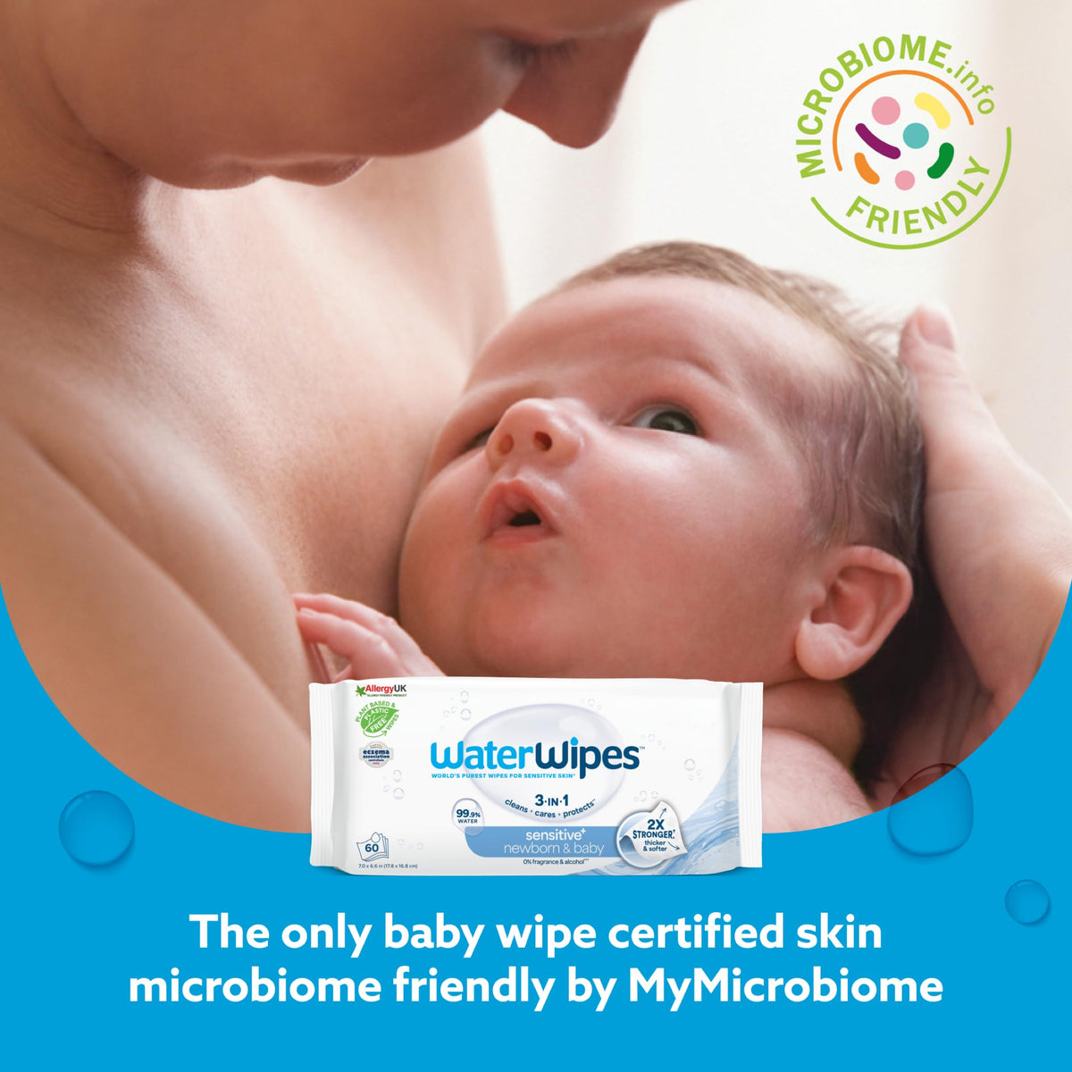WaterWipes Sensitive+ Newborn & Baby Wipes, 3-In-1 Cleans, Cares, Protects, 99.9% Water, Unscented & Hypoallergenic, 540 Count (9 Packs) 🍁 All In One Marketplace Canada