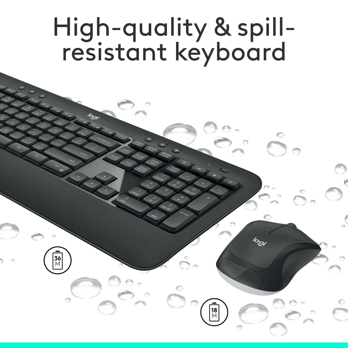 Logitech MK540 Advanced Wireless Keyboard and Mouse Combo for Windows, 2.4 GHz Unifying USB-Receiver, Multimedia Hotkeys, 3-Year Battery Life, for PC, Laptop 🍁 All In One Marketplace Canada