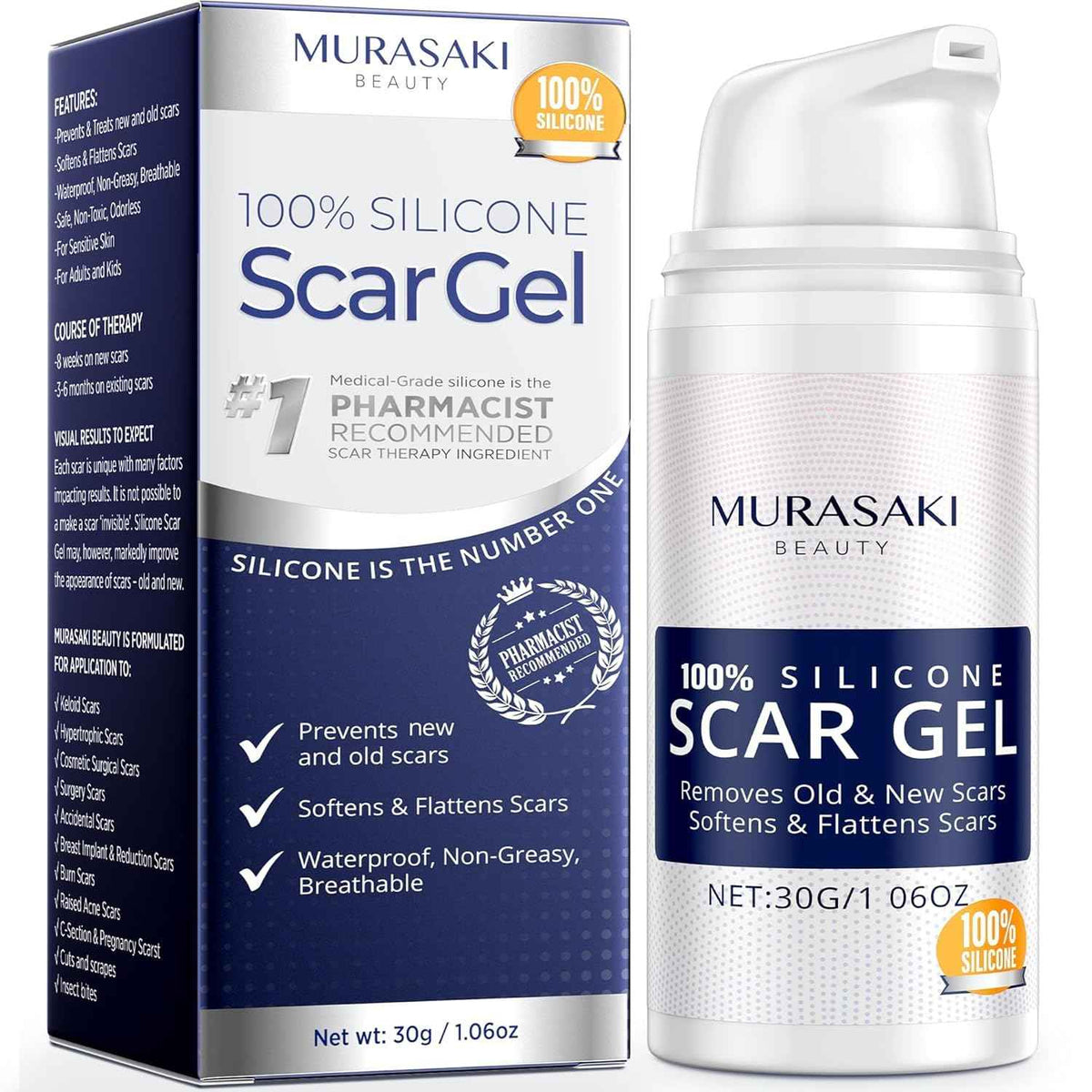 100% Silicone Scar Gel Scar Cream - Advanced Scar Gel for Old and New Scars 🍁 All In One Marketplace Canada