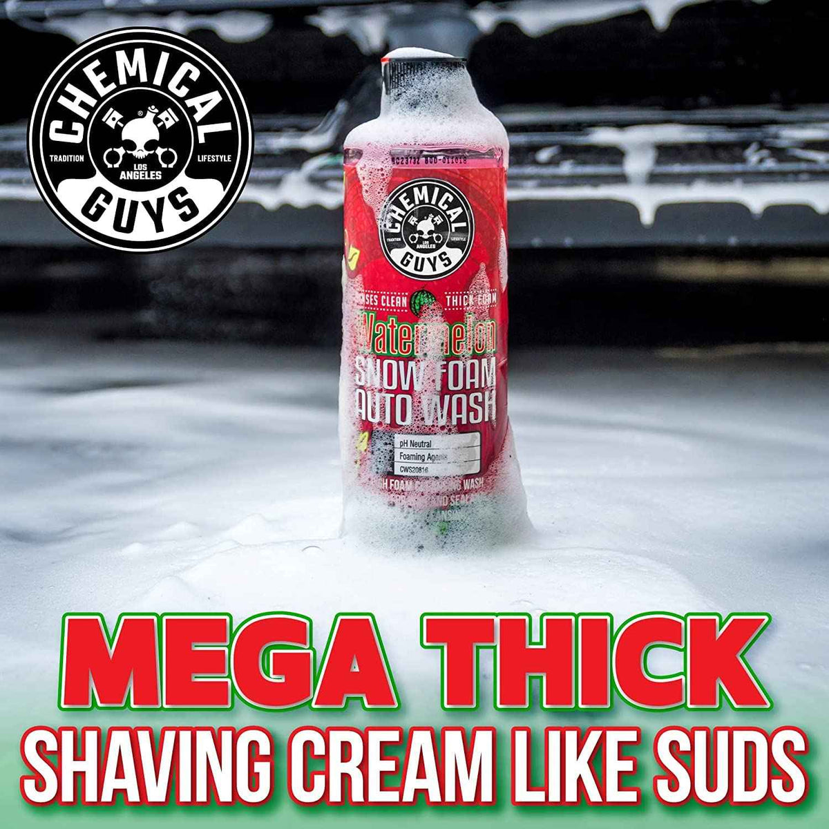 Chemical Guys Watermelon Snow Foam Car Wash Soap, Safe for Cars, Trucks, Motorcycles, RVs & More, 3.79 L, Watermelon Scent 🍁 All In One Marketplace Canada