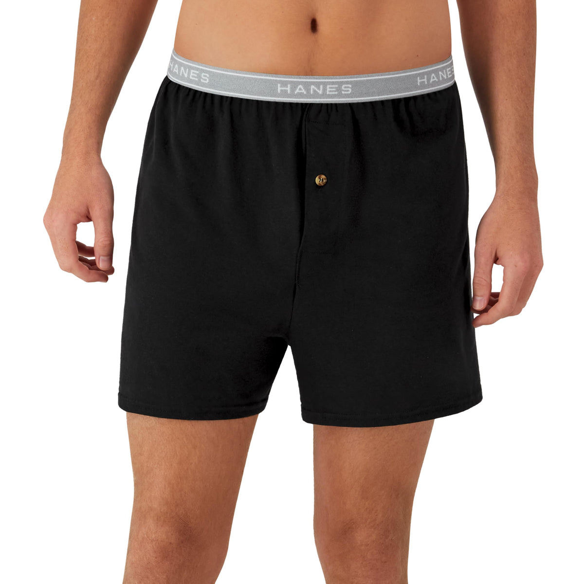 Hanes Men's 5-Pack Exposed Waistband Knit Boxers, Assorted, Medium/32-34 🍁 All In One Marketplace Canada