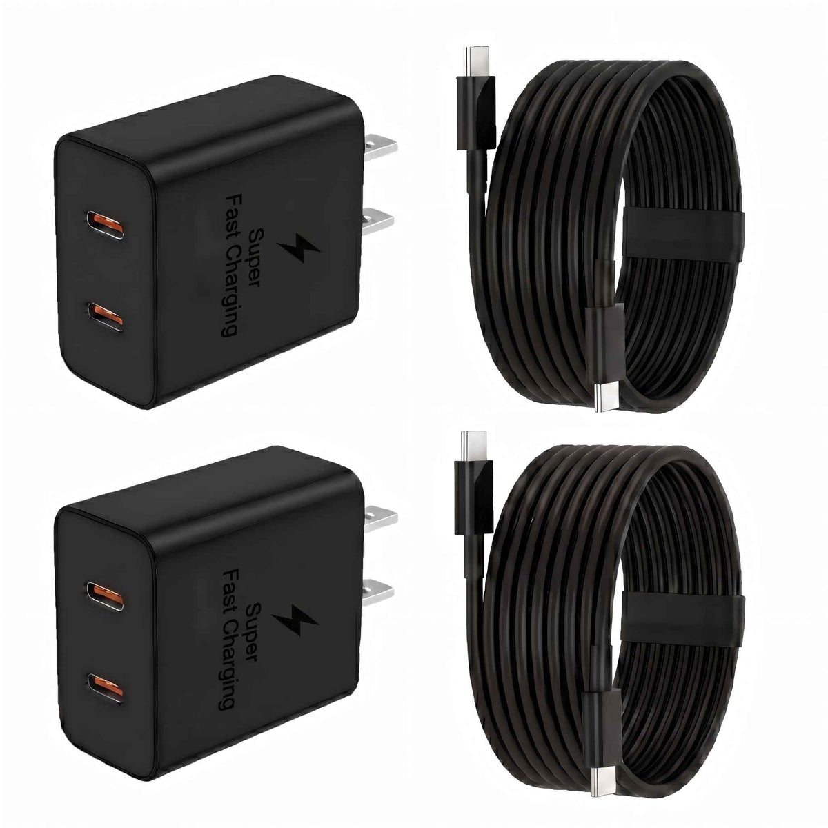 Super Fast Charger USB C, 2-Pack 45W USB C Charger with 6FT C to C Cable, Dual Port Fast Charger USB C for Samsung Galaxy S26/S25/S24/S23/S22/S21/S20/Plus/Ultra,Android,Galaxy Tablet,Phone 17/16/15 🍁 All In One Marketplace Canada