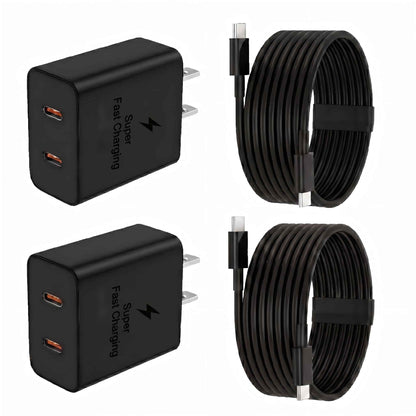 Super Fast Charger USB C, 2-Pack 45W USB C Charger with 6FT C to C Cable, Dual Port Fast Charger USB C for Samsung Galaxy S26/S25/S24/S23/S22/S21/S20/Plus/Ultra,Android,Galaxy Tablet,Phone 17/16/15 🍁 All In One Marketplace Canada