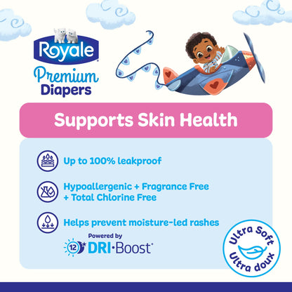 Royale Premium Diapers, Size 3 (16-28 lb), 168 Count, Disposable Baby Diapers (Packaging may vary) 🍁 All In One Marketplace Canada