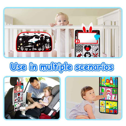 Inbeby Tummy Time Mirror Toy & Play Activity Cinrkle Mat, Black and White High Contrast Baby Newbron Toys 0 3 6 Months Brain Development, Snesory Texture Piano Infant Toys 0 3 6 Months with Squeaker 🍁 All In One Marketplace Canada