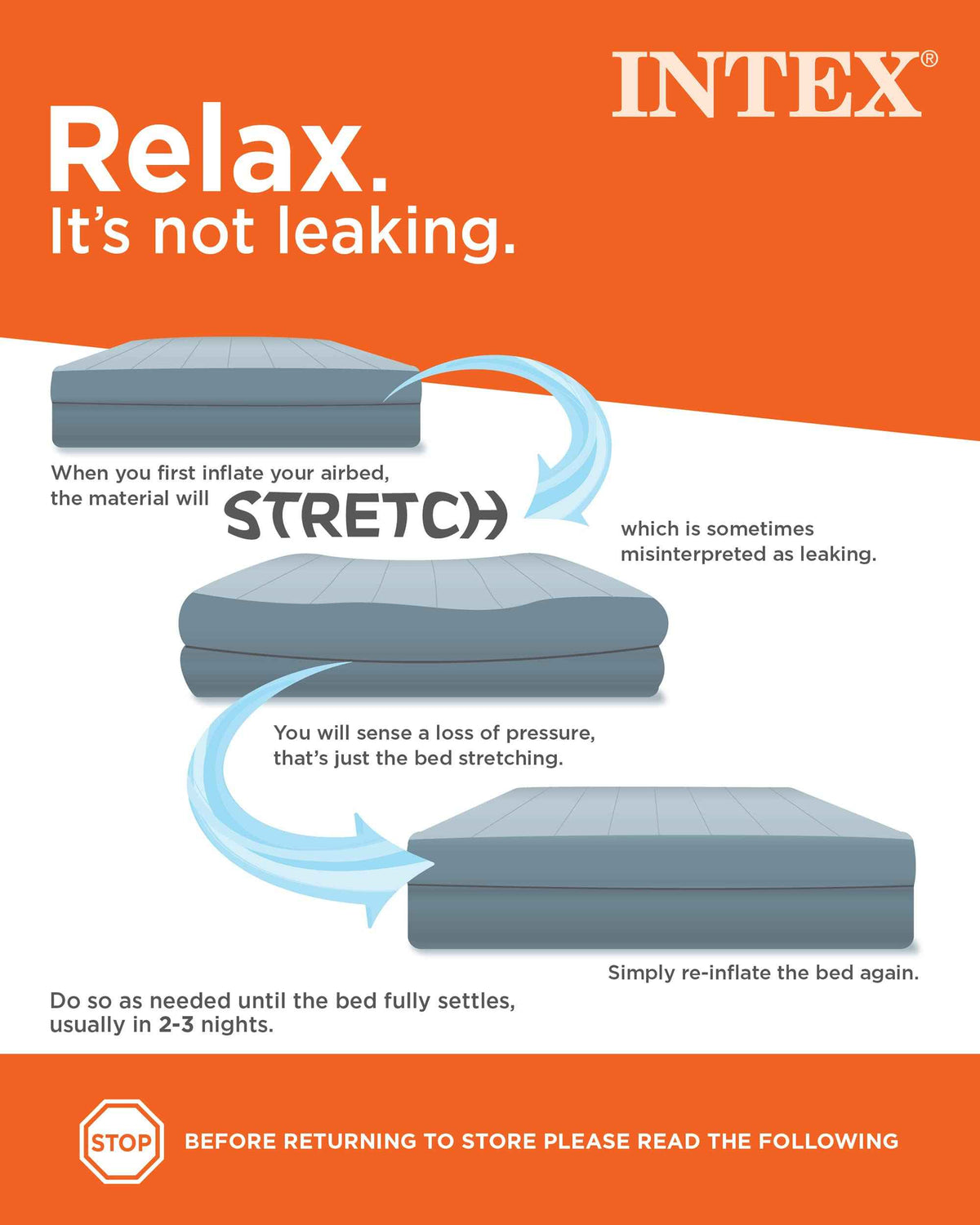 INTEX 64107E Dura-Beam Standard Prestige Air Mattress: Fiber-Tech – Twin Size – 10in Bed Height – 600lb Weight Capacity – Pump Sold Separately 🍁 All In One Marketplace Canada