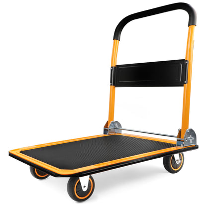 MaxWorks 80876 28.75" x 18.75" x 33" Foldable Platform Truck Push Dolly-330 lb. Weight Capacity-with Swivel Wheels 🍁 All In One Marketplace Canada