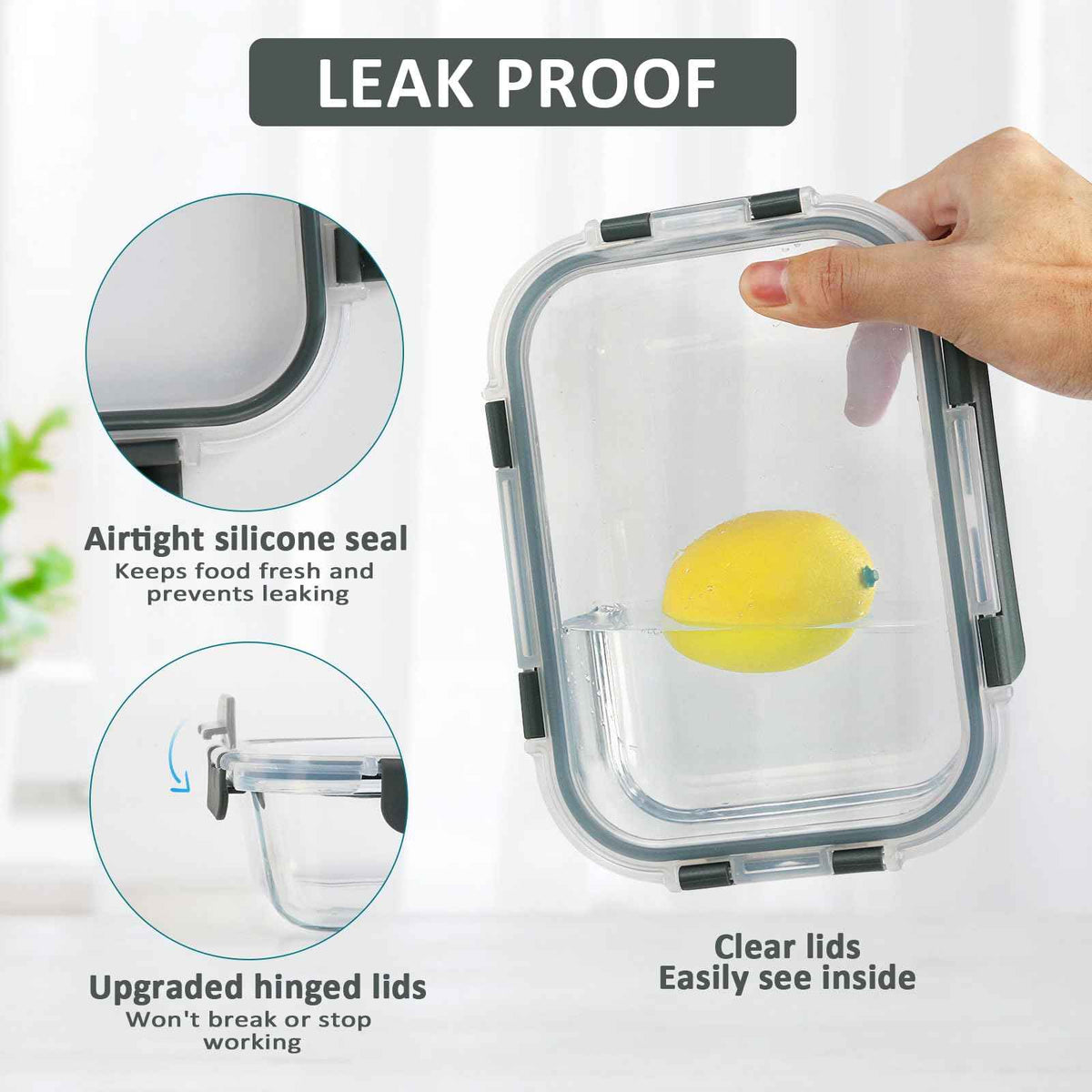 [10-Pack] MCIRCO Glass Meal Prep Containers With Lids, Food Storage With Snap Locking Lids, Airtight Lunch Boxes, Microwave, Oven, Freezer and Dishwasher Safe 🍁 All In One Marketplace Canada